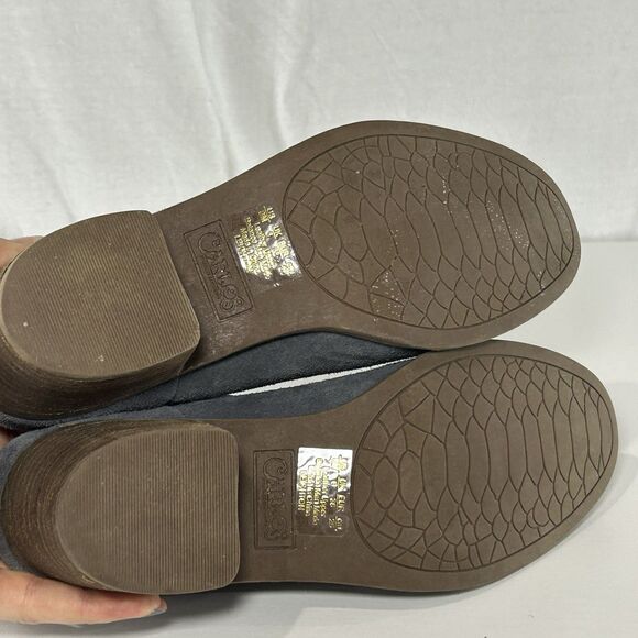 Carlos Santana Gray 38 EU 8US Suede Leather Leighton Slouchy Ankle Booties - Picture 5 of 7